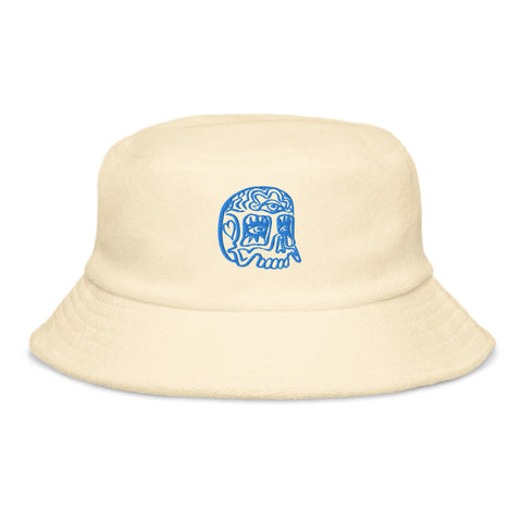 DrainedEye Embroidered Unstructured terry cloth bucket hat