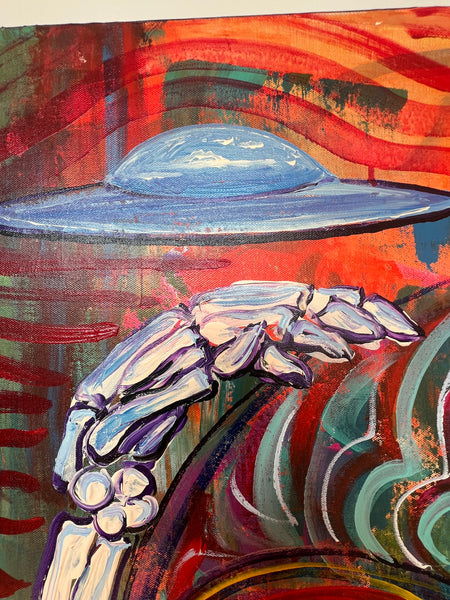 ‘Sacred Origins’ 36x36” Icon Series Skull Painting