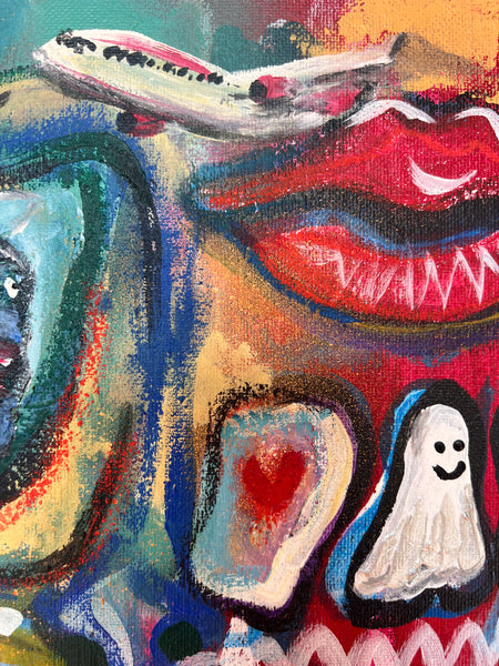 ‘Back Home’ 16x20” Surreal Expressionist Painting