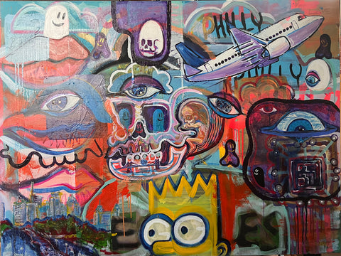 ‘Brotherly’ 36x48” Mixed Media Painting