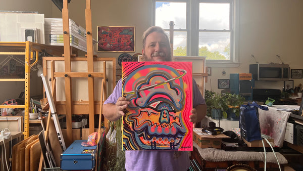 ‘Singularity’ 16x20” Original Skull Painting