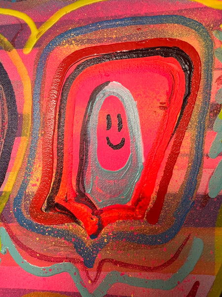 ‘Of All Stripes’ 16x20” Skull Painting