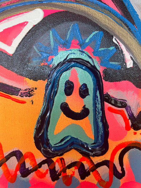 ‘Singularity’ 16x20” Original Skull Painting