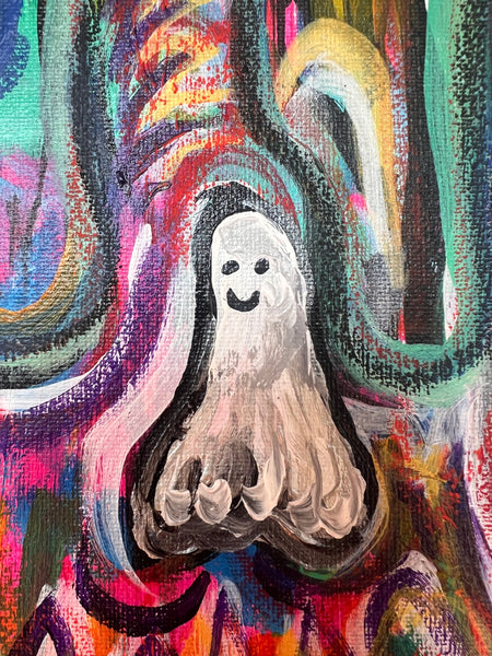 ‘Back Home’ 16x20” Surreal Expressionist Painting