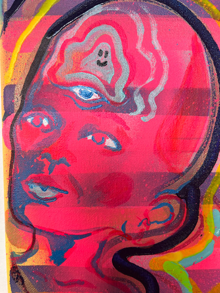 ‘Of All Stripes’ 16x20” Skull Painting