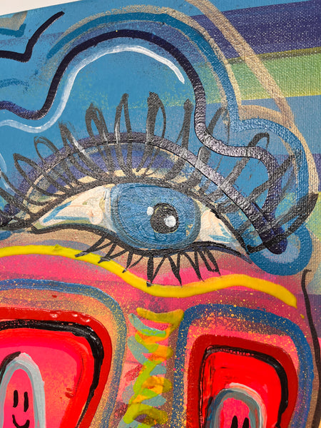 ‘Of All Stripes’ 16x20” Skull Painting