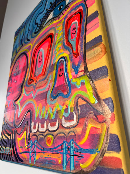 ‘Of All Stripes’ 16x20” Skull Painting