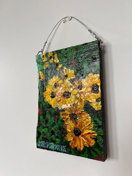 ‘Green Thumb’ 6x8” Acrylic Floral Painting