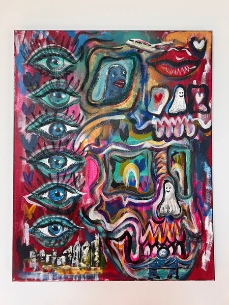 ‘Back Home’ 16x20” Surreal Expressionist Painting