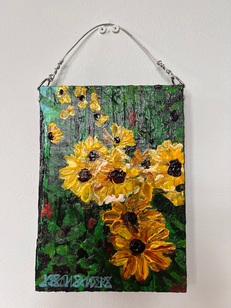 ‘Green Thumb’ 6x8” Acrylic Floral Painting