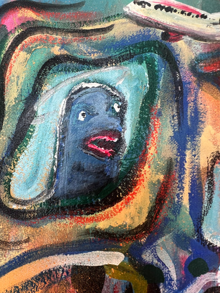 ‘Back Home’ 16x20” Surreal Expressionist Painting