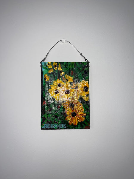 ‘Green Thumb’ 6x8” Acrylic Floral Painting