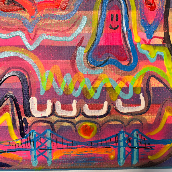 ‘Of All Stripes’ 16x20” Skull Painting