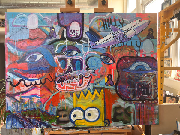 ‘Brotherly’ 36x48” Mixed Media Painting