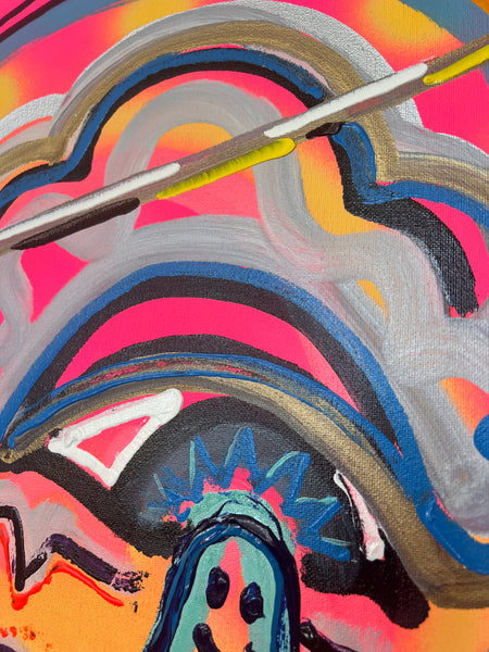 ‘Singularity’ 16x20” Original Skull Painting