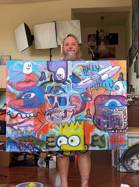 ‘Brotherly’ 36x48” Mixed Media Painting