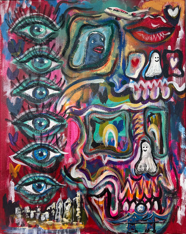 ‘Back Home’ 16x20” Surreal Expressionist Painting