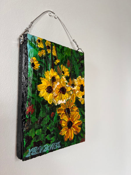 ‘Green Thumb’ 6x8” Acrylic Floral Painting