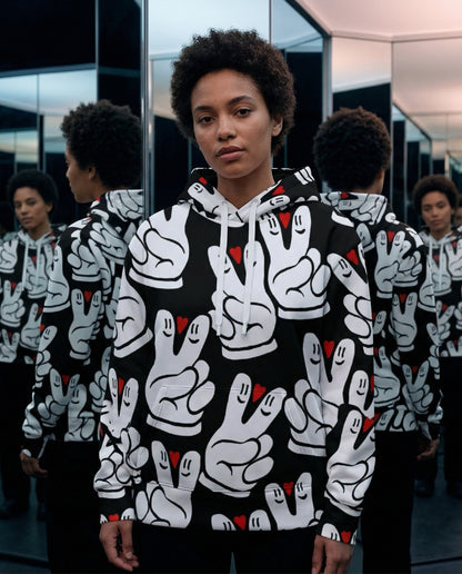 Peace And Love Global Hoodie