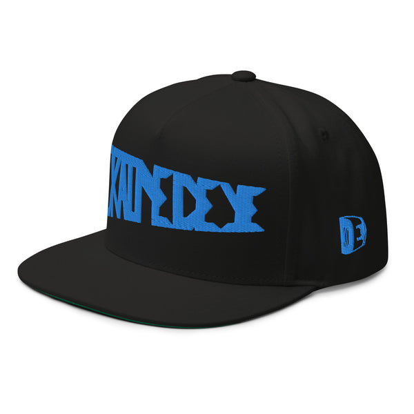 DrainedEye Pennant Flat Bill Cap Blue Thread