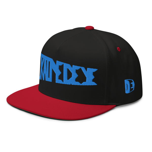 DrainedEye Pennant Flat Bill Cap Blue Thread