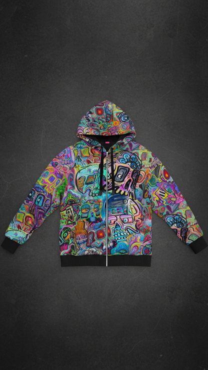 Skull Gravity Global Zip Hoodie
