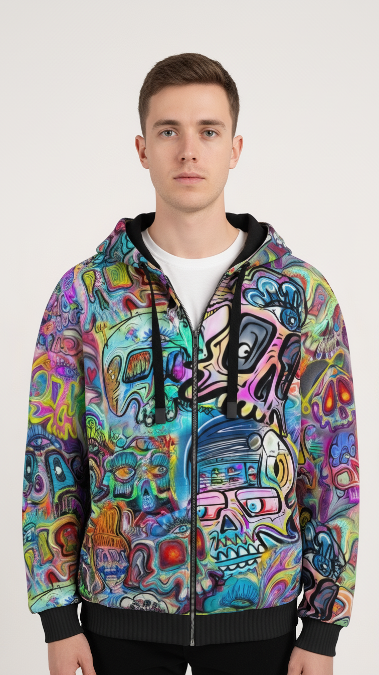 Skull Gravity Global Zip Hoodie