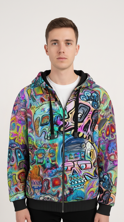 Skull Gravity Global Zip Hoodie