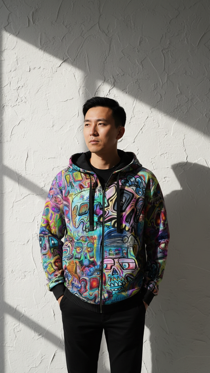 Skull Gravity Global Zip Hoodie