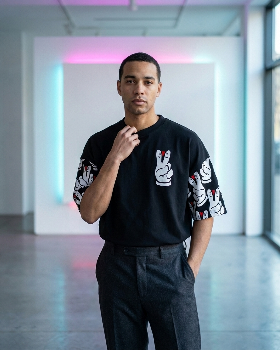 Peace And Love Obsidian Tee