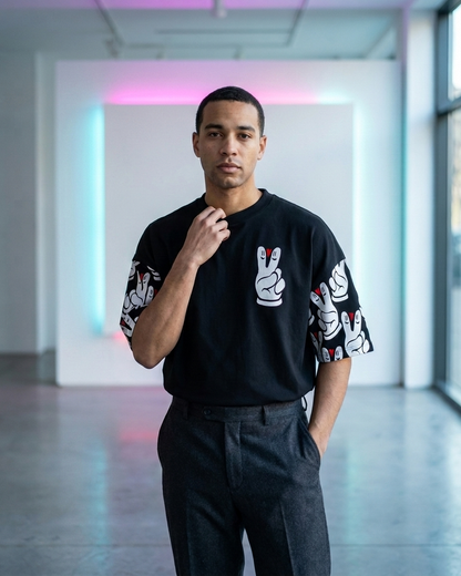 Peace And Love Obsidian Tee