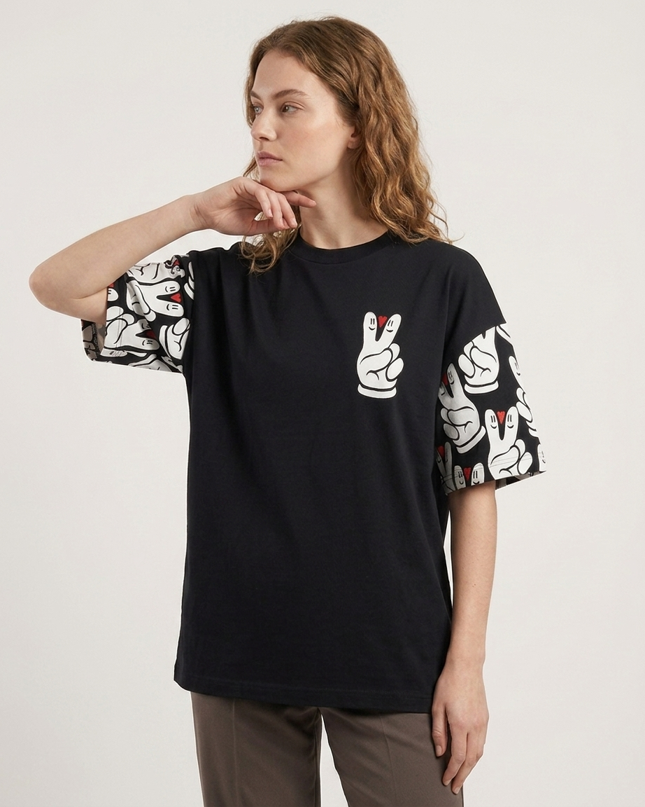 Peace And Love Obsidian Tee