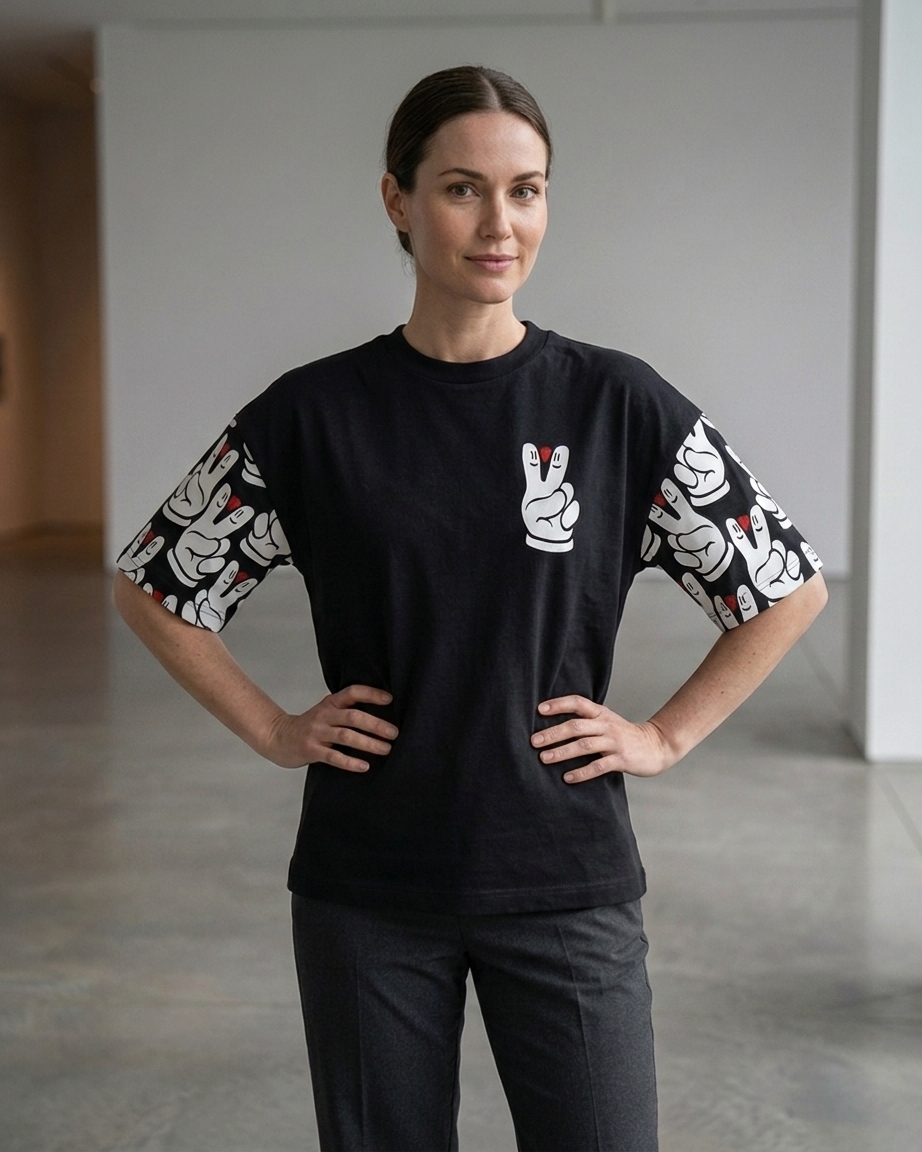 Peace And Love Obsidian Tee