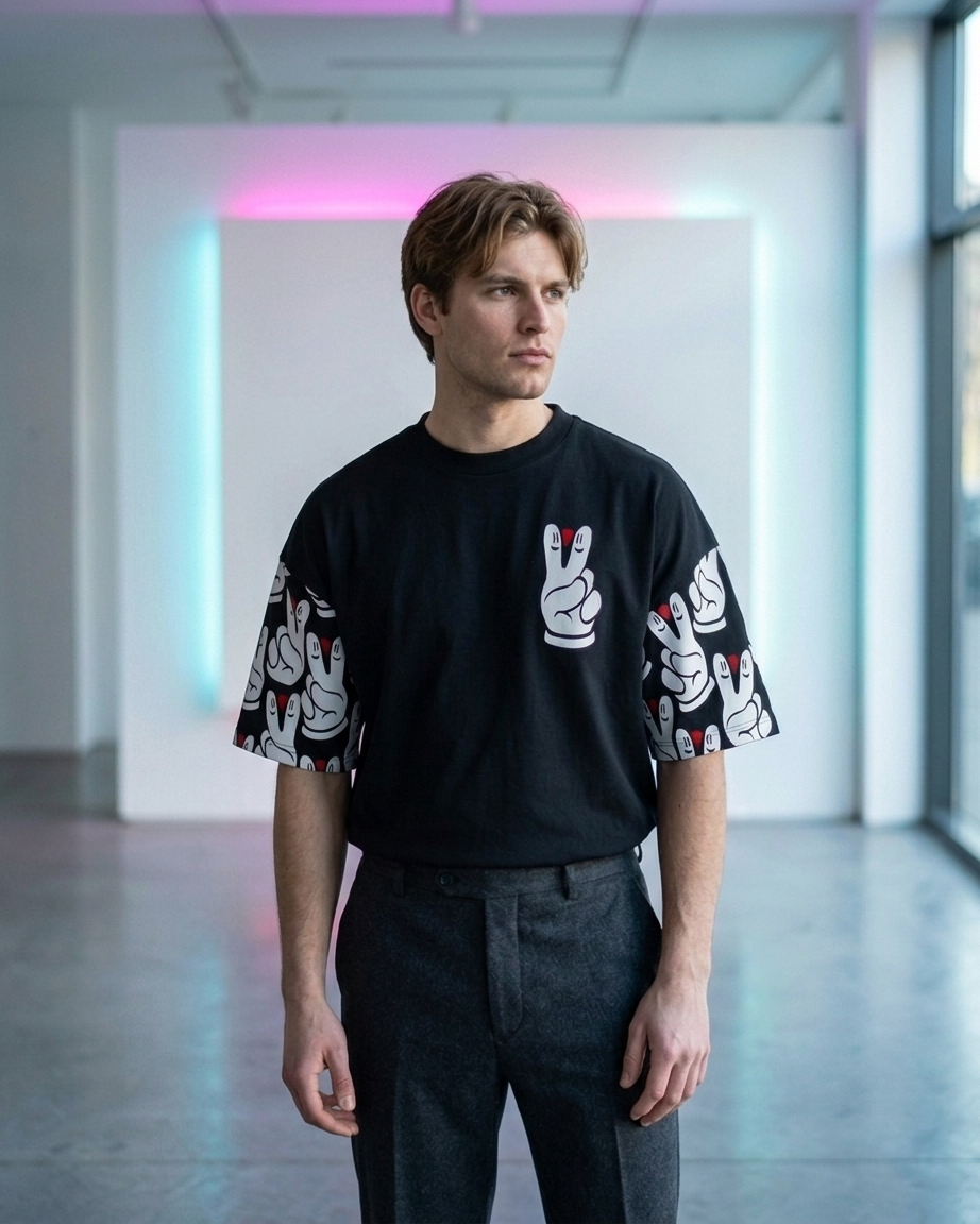 Peace And Love Obsidian Tee