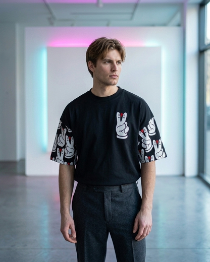 Peace And Love Obsidian Tee