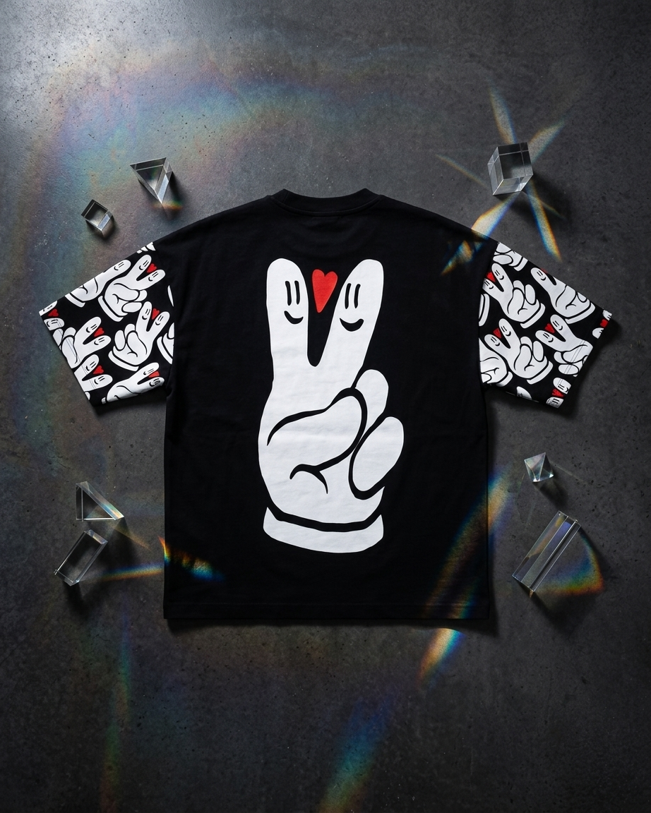 Peace And Love Obsidian Tee