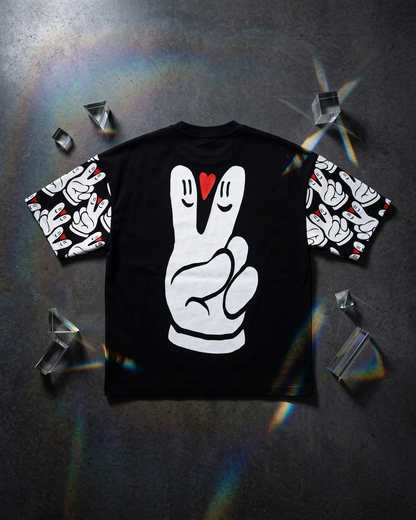 Peace And Love Obsidian Tee