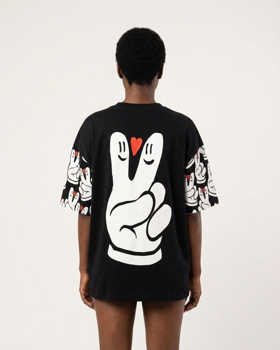 Peace And Love Obsidian Tee