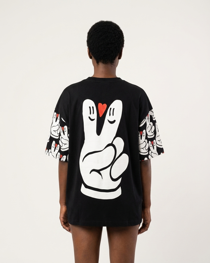 Peace And Love Obsidian Tee
