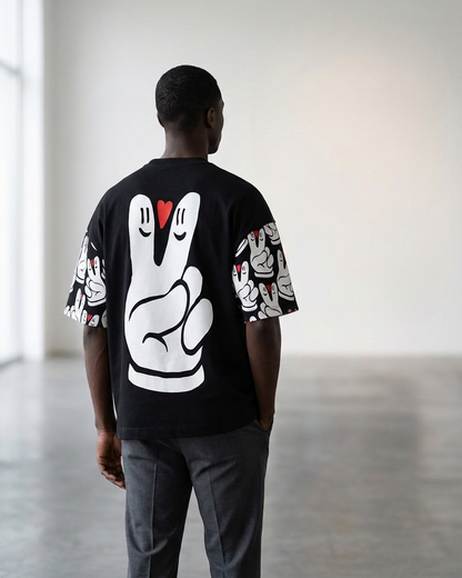Peace And Love Obsidian Tee
