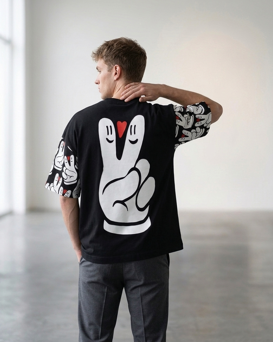 Peace And Love Obsidian Tee