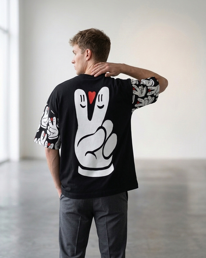 Peace And Love Obsidian Tee