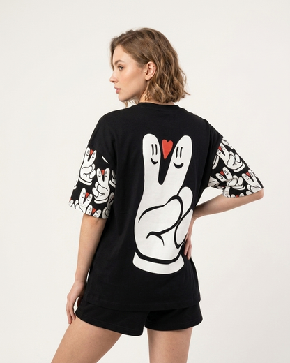 Peace And Love Obsidian Tee