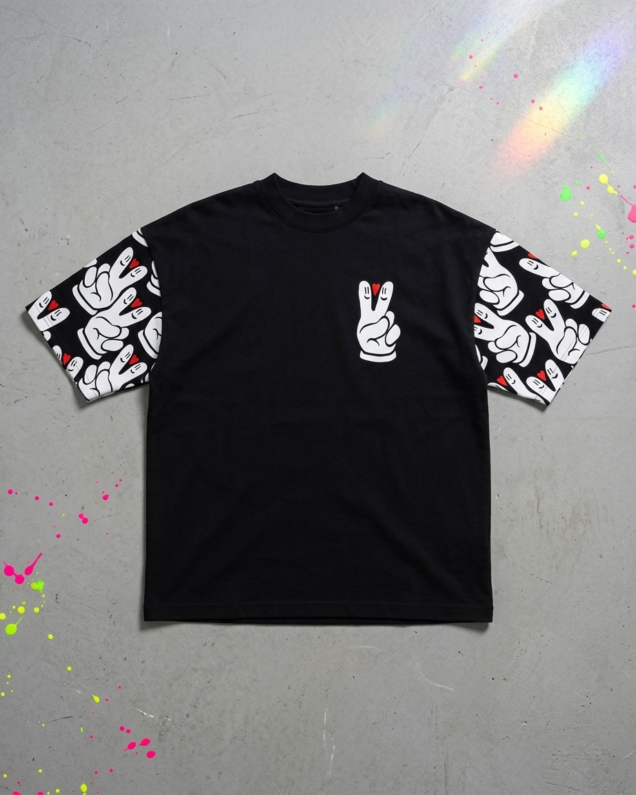 Peace And Love Obsidian Tee