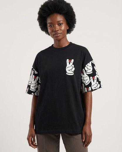 Peace And Love Obsidian Tee