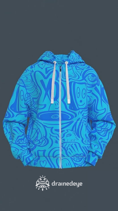 Blue Lineage Global Zip Hoodie
