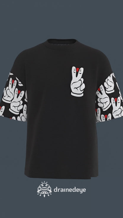 Peace And Love Obsidian Tee