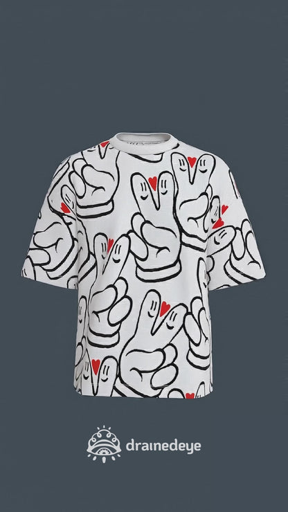 Peace and Love Foam Global Tee