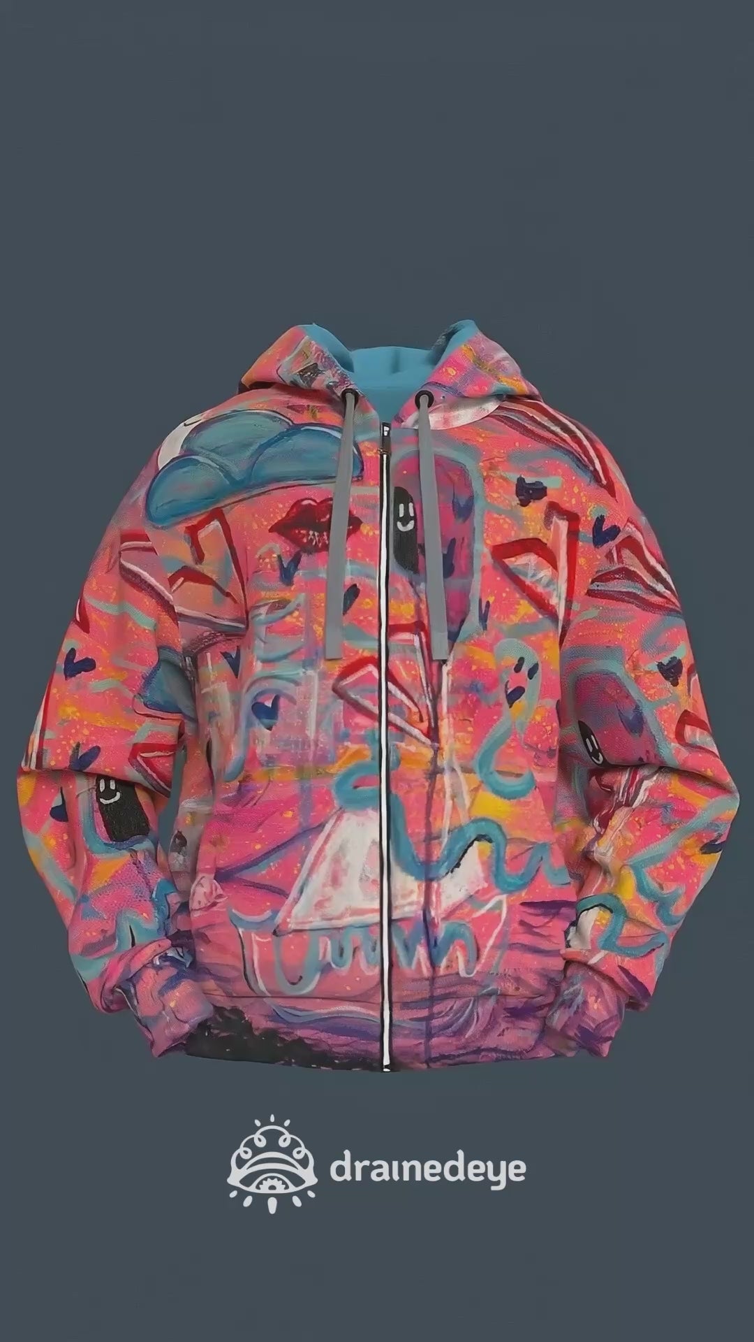 Amour Sature Global Zip Hoodie – DrainedEye