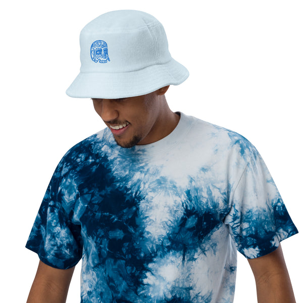 DrainedEye Embroidered Unstructured terry cloth bucket hat